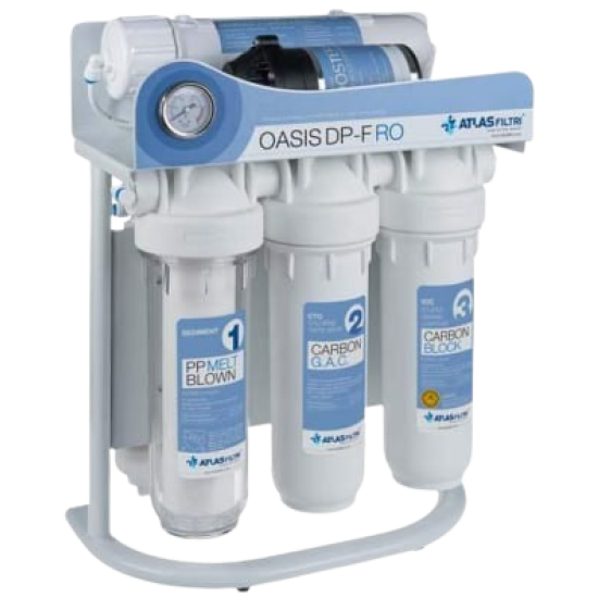 Filtru cu osmoză inversă Osmos Oasis DP-F Trio BW 50 - PUMP Filtru cu osmoză inversă Osmos Oasis DP-F Trio BW 50 - PUMP