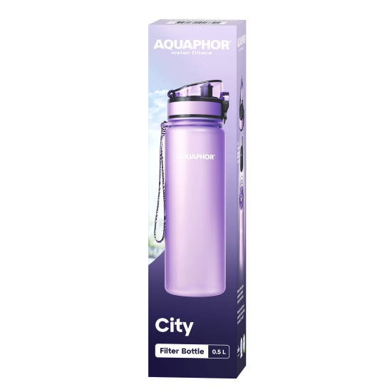 Sticlă cu filtru AQUAPHOR City (Digital lavender)