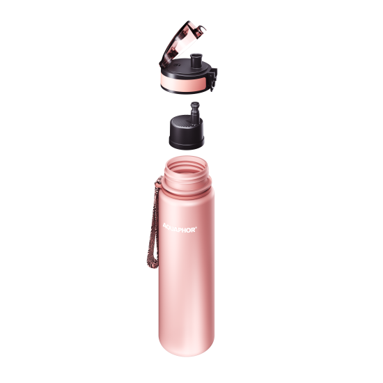 Sticlă cu filtru AQUAPHOR City (glow pink)