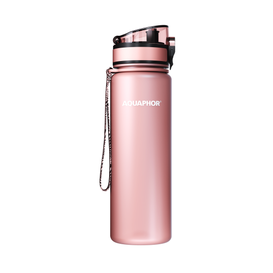 Sticlă cu filtru AQUAPHOR City (glow pink)