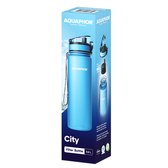 Sticlă cu filtru AQUAPHOR City (glacier blue)