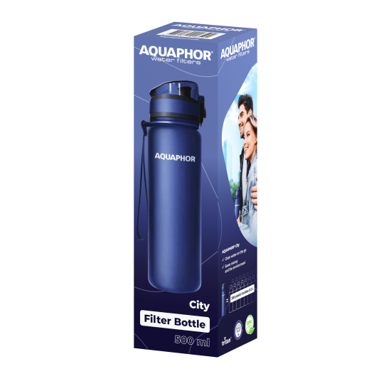 Sticlă cu filtru AQUAPHOR City (Navy)