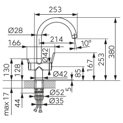 Robinet cu 3 canale FERRO BFT41 (crom)